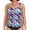 A-Neon Striped, variant on RELLECIGA Women's Bandeau Ruched Tankini Top Swimsuits Modest Bathing Suits