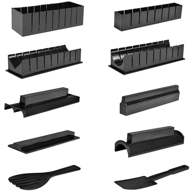10pcs moldes de sushi para el hogar de sushi kit de plástico de plástico de sushi moldes de sushi fabricantes de arroz moldes