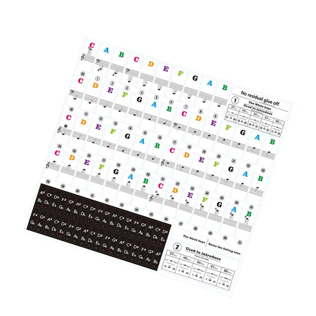TABLETREANDS 1Jgo Calcomanías Para De Órgano Electrónico Duraderas Con Instrucciones Fáciles
