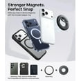 thumbnail image 6 of 2025 Flagship Magnetic Phone Grip Ring Holder Kickstand [2-Sided Magnetic] [360 Rotation] Fit for MagSafe Accessories for iPhone 17 16 15 14 13 12 11 Samsung, Google, Black, 6 of 17