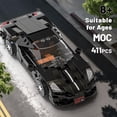 thumbnail image 4 of Voiture Noire Speed Champion Technik Car Building Set & Acrylic Display Case, MOC Classic Race Cars,Creative Cool Vehicles Model Toys(411Pcs), 4 of 5