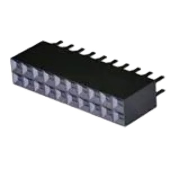 Pack of 7 1-535542-0 Connector Receptacle 20POS 0.1 GOLD PCB, Tube