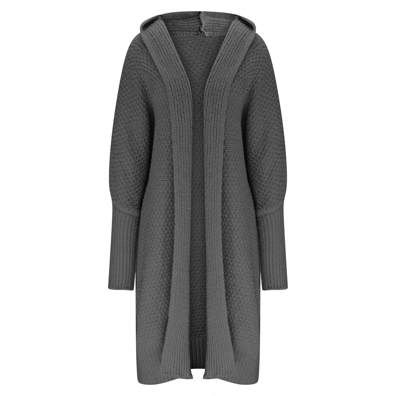  FQZWONG Gray Long Cardigan Sweaters for Women Chunky Knit Long  Sleeve Solid Color Oversized Open Front Lightweight Plus Size Comfy Loose  Soft Warm Party club Outdoor Coat Outwear(Gray,Large) : Sports 