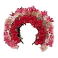 thumbnail image 1 of Han-Diadema de flores chinas para mujer, accesorio para el cabello, piezas de disfraz, diadema de Cosplay elegante, tocado para bodas, uso diario rojo, 1 of 10