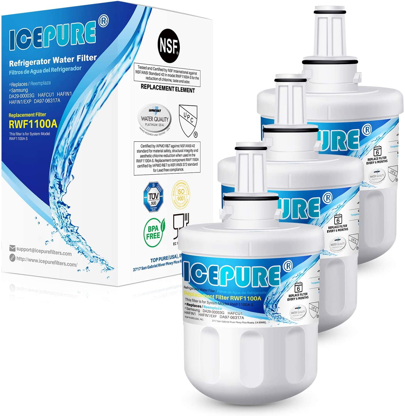 TADA29-00003B Water Filter Sub for Samsung Aqua-Pure TADA29-00003A DA61-159 
