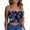 Dark Blue, variant on Women's Summer Tube Top Sleeveless Sexy Camisole Shirt Vest, Patriotic Independence Day Printed Crop Tank for Casual Wear & Party,Dark Blue S