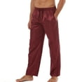 thumbnail image 5 of Onimisc Mens Satin Pajama Pants Set, Silky Feeling Sleep & Lounge Pants, PJ Bottoms with Pockets and Button Fly, 3 Pack, 5 of 8