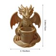 thumbnail image 3 of Dragon Planter Figurine for Succulents, Desk, Shelf and Fantasy Decor, Tabletop and Shelf Display, 3 of 7