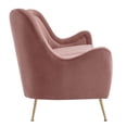 thumbnail image 4 of Sofa Couch, Pink, Velvet, Living Kitchen Cafe Bistro Hospitality Restaurant, Modern Contemporary Boutique HB34258, 4 of 9