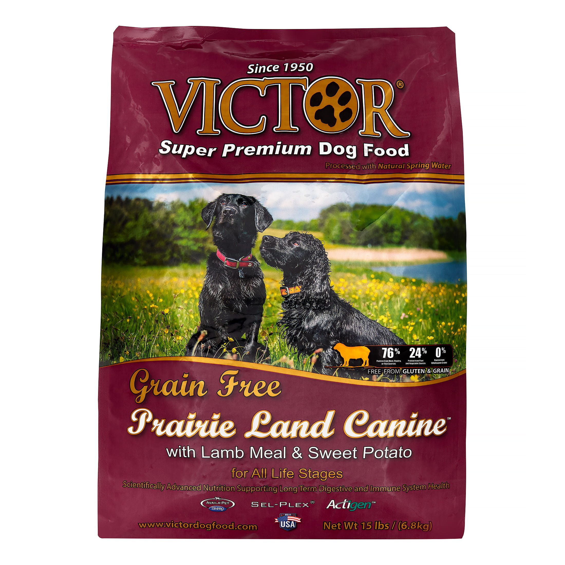 Victor Grain-Free Prairie Land Lamb Dry Dog Food, 15 lb - Walmart.com
