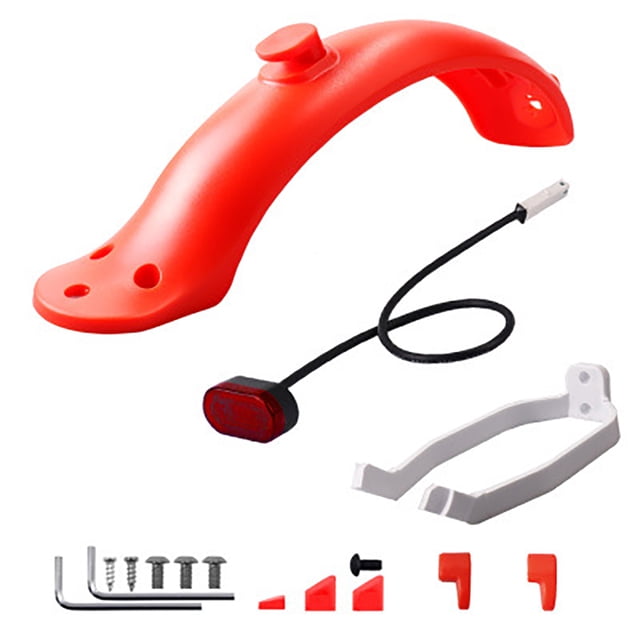 Soidarity Guardabarros trasero para patinete eléctrico, tapas de soporte de luz trasera, funda de silicona para bicicleta, accesorios de protección Patinetes eléctricos Rojo con luz trasera Soidarity OD023840-06