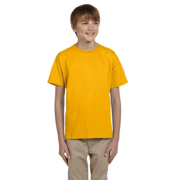Gildan Ultra Cotton Youth Tee , G200B , Gold , Large