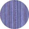 thumbnail image 1 of Ahgly Company Indoor Round Oriental Blue Modern Area Rugs, 6' Round, 1 of 4