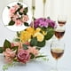 thumbnail image 4 of 20 Cm Pilar Vela Anillos Corona Flor Guirnalda Centros de Mesa Floral Artificial para Puerta Granja Decoración de Mesa Rosa claro Macarena Guirnalda pequeña, 4 of 8