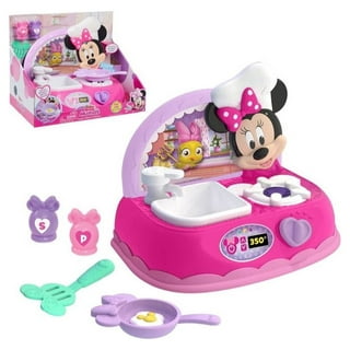 Disney Junior Minnie Mouse Flipping Fun Pretend Play Kitchen Set, Play  Food, Realistic Sounds, Kids Toys for Ages 3 up