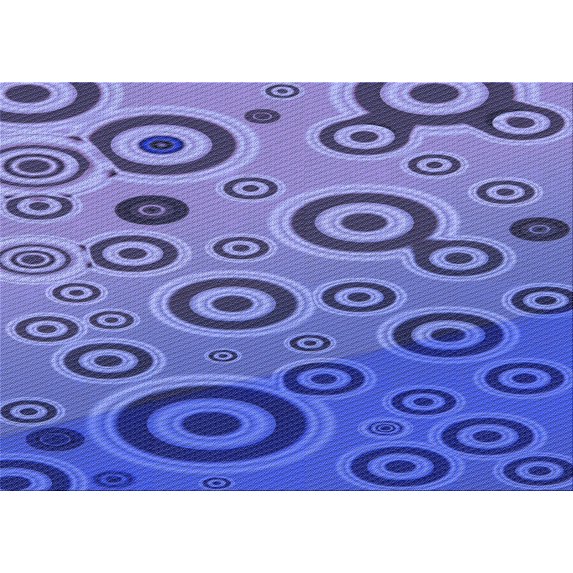 Ahgly Company Machine Washable Indoor Rectangle Transitional Sky Blue Area Rugs, 5' x 7'