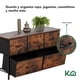 thumbnail image 3 of Cómoda Cajonera con 5 Cajones de Tela Estructura de Acero y Tablero de Madera 100x30x54 cm cafe, 3 of 8