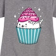 thumbnail image 3 of Instant Message - Cat Cupcake - Toddler And Youth Girls Fleece Dress, 3 of 6