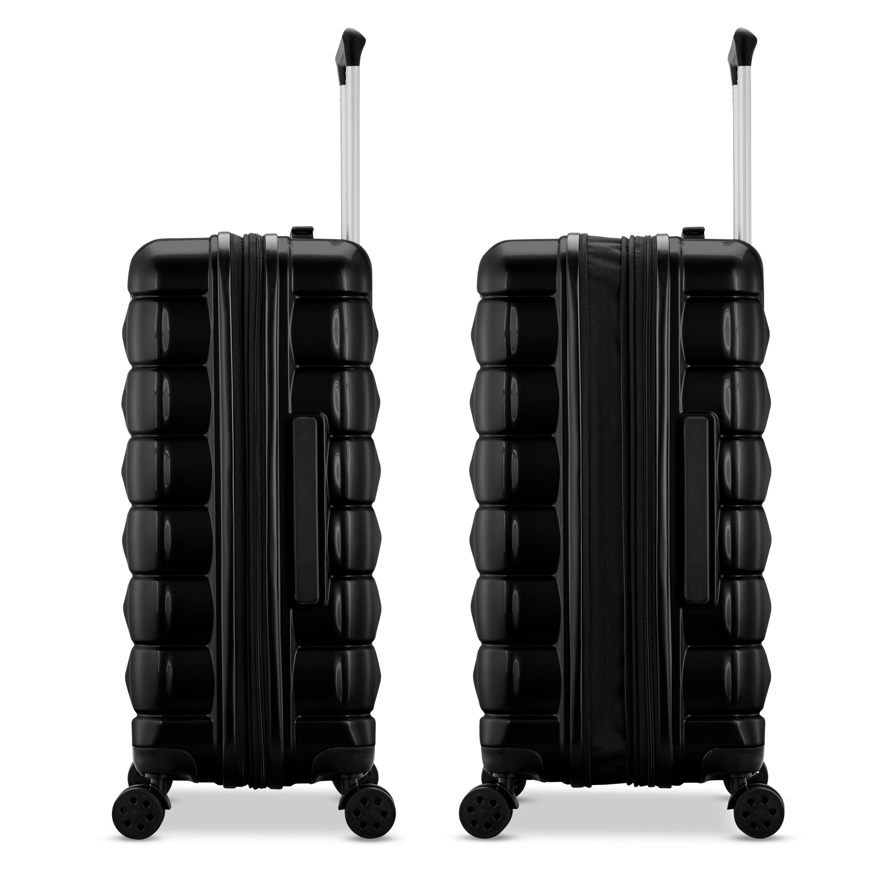 American Tourister Kontour Hardside Expandable Spinner Luggage Set with Divider Pockets - Black