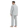 thumbnail image 3 of GLOBAL Conjuntos de Pijamas de Algodón para Hombre, Ropa de Dormir de Manga Larga con Botones, Ropa de Dormir Cómoda, Conjunto de Pijama Suave Elegante Gris M, 3 of 5