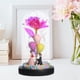 thumbnail image 1 of Rosa artificial con cubierta de cristal rosa en cúpula de cristal para mesa del hogar Macarena Rosa de luz nocturna, 1 of 8