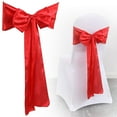 thumbnail image 2 of Chair Sash Bows for Weddings – Elegant Tulle & Ribbon Chair Back Decor with Flower Accent – Easy Setup for Reception, Banquet, and Aisle Seating Decoration, Red, 2 of 9