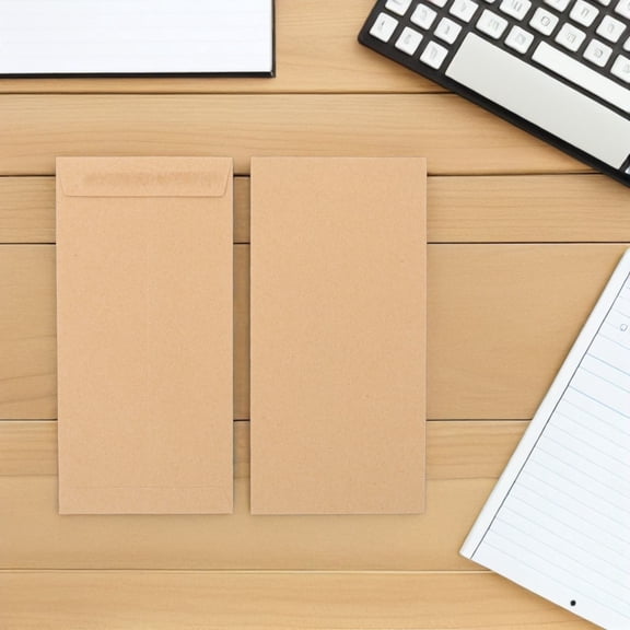 LOLIPPYY 60Pcs Blank Kraft Paper Envelopes for Cards Receipts and Money Budgeting Organization