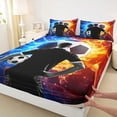 thumbnail image 4 of Erosebridal Football Sport Gamer Bed Sheets,Soccer Ball Game King Sheets For Kids Boys 4pcs, 4 of 6