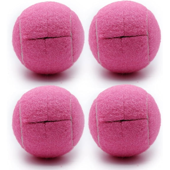Magicorange 4 PCS Precut Walker Tennis Balls for Furniture Legs and Floor Protection, Heavy Duty Long Lasting Felt Pad Glide Coverings(Pink)