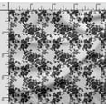 thumbnail image 2 of Soimoi Floral Printed, Cotton Fleece, Fabric by The Yard Sewing DIY Stretch Fabric 56 Inches Wide, WarmFabric for Hats, Coats, Gloves, Blankets, White & Black, 2 of 5