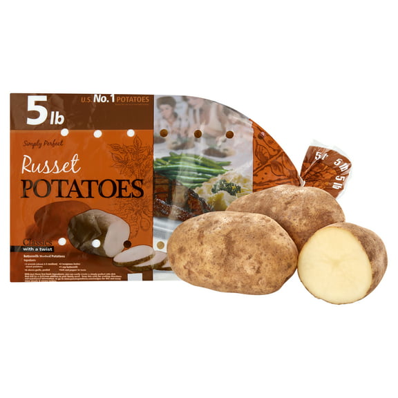 Fresh Whole Russet Potatoes , 5lb bag