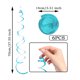 thumbnail image 3 of Toystoory 6 pack/lote colgante en espiral ingredientes seguros artesanía exquisita DIY colgante decorativo guirnalda aniversario Kits de decoración para fiestas Azul 27.5 pulgadas, 3 of 6