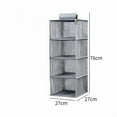 thumbnail image 4 of 4-Tier Hanging Closet Organizer with Drawers, Washable Fabric Storage Bins for Wardrobe, Shelves - Multi-Layer Drawer Style Organizer for Clothes, Accessories, Toys, 4 of 6
