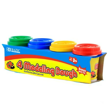 BAZIC 2 Oz. Multi Color Modeling Dough (4/Pack) (CASE of 36)