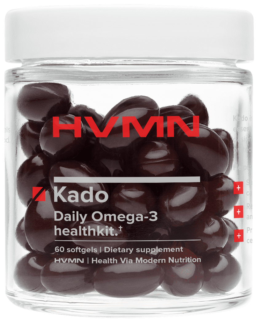 H.V.M.N. Kado Daily Omega-3 Supplement - Fish & Krill Oil, Vitamins D & K, & Astaxanthin