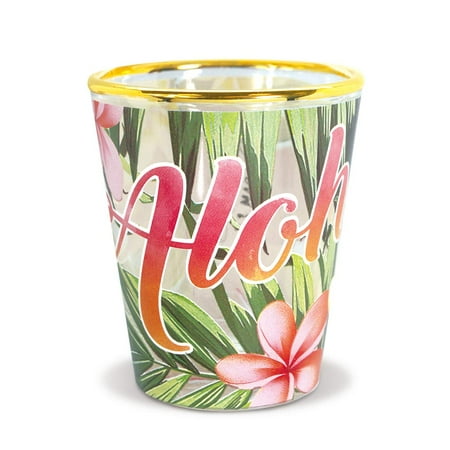 

Hawaiian Coastal Island Inspired Shot Glass Aloha Palm