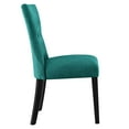 thumbnail image 4 of Side Dining Chair, Teal Blue, Fabric, Kitchen Cafe Bistro Hospitality Restaurant, Modern Contemporary HB32571, 4 of 8