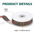 thumbnail image 2 of Triani 1 Inch Traditional Tartan Ribbon 25 Yard Woven Edge Plaid Ribbon for Christmas Crafts Gift Wrapping Tree Decor Bow Making, 2 of 7