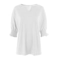 thumbnail image 7 of Godom Women's 2025 Fashion Tops 3/4 Length Sleeve Business Casual Blouses Summer Tees Shirts, 7 of 7