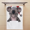 thumbnail image 4 of Coolnut Fingertip Hand Towels, Set of 2 Pcs Fun Koala with Hat Absorbent Face Bath Towels for Bathroom Kitchen, 30"x15", 4 of 6