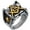 Gold, variant on Mens Vintage Stainless Steel Square Freemason Masonic Ring Men Size 7-15-11-Gold