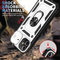 thumbnail image 4 of JTCASES for iPhone 11 Case, Sliding Camera Cover+ Rotating Ring Kickstand + Magnetic Car Mount + Inside Card Holder, Bracket Shockproof Frame Anti-drop PC TPU Heavy Duty Protection, Black/Silver, 4 of 11