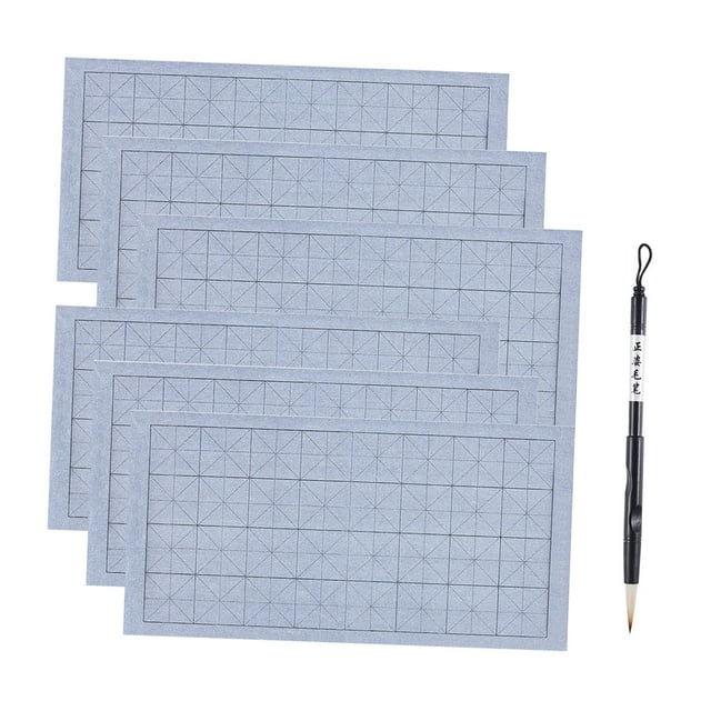 GUOOL 6Pcs Water Writing Cloth Chinese Calligraphy Set Calligraphy Practicing Tool Style B