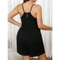 thumbnail image 3 of Cuteduck Women's Plus-size Casual Summer Halter Rompers Shorts Jumpsuit with Pockets 1X-4X, 3 of 10