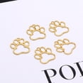 thumbnail image 2 of Yoetaun 5Pieces Gold Color Metal Hollow Dog Footprint Shape Frame Pendants For Earring Making Accessories, 2 of 6
