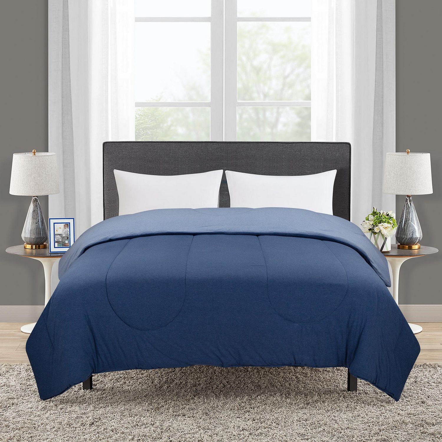 Édredon réversible en tricot jersey Mainstays