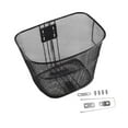 thumbnail image 4 of yotijay Bike Front Basket Black Cargo Basket for Mountain Road Bikes Folding M with Short Brace, 4 of 8