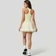 thumbnail image 6 of Women's Tulle Mini Skirt with Soft Lining and Layered Ruffle Hem for a Whimsical Ballet-Inspired Look - Medium, Yellow, 6 of 7
