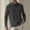 Dark Gray, variant on LEKWK Long Sleeve collared Shirts for men Casual Quilted Textured Golf Tops with Chest Pocket Button Placket Athletic Pullover Shirts for Fall Winter Work Everyday Gray L