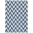 thumbnail image 3 of Sunnydaze Geometric Affinity Modern Flat Weave Blue/White Parallelogram Outdoor Area Rug, 5' x 7', 3 of 8
